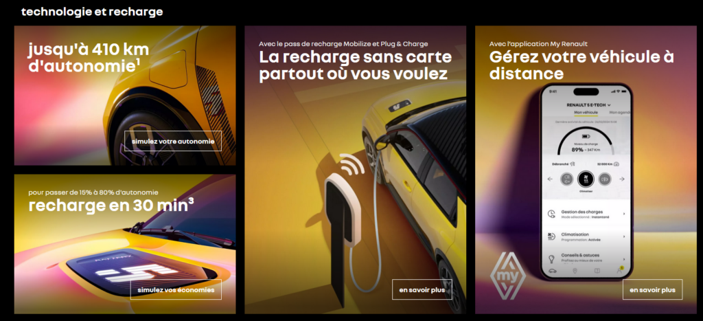 Description de la recharge de la Renault 5 électrique en français sur Renault.ch