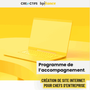 Badge de la formation dédiée à la création de site Internet pour les chefs d'entreprise